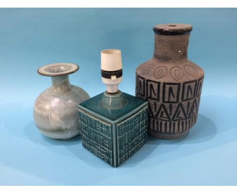 A Poole table lamp etc.