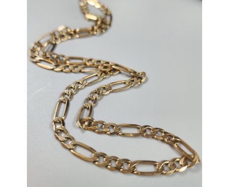 9ct gold curb-link chain. 17.3g approx. 50cm long approx. (B.P. 21% + VAT) 