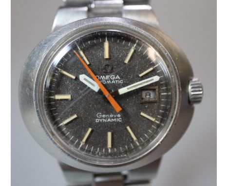 Omega Dynamic, stainless steel, oval cased ladies' automatic wristwatch, having Baton numerals, sweep centre second hand and 