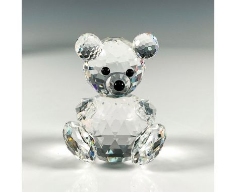 Adorable crystal figural with round ears, black button eyes and nose with arms reaching out. Swarovski backstamp. 7637 054 00