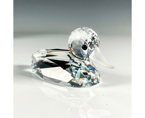 Part of the Beauties of the Lake group this beautiful clear faceted figural has jet crystal eyes and frosted crystal beak. Sw