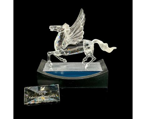 Striking clear crystal figure of The Pegasus with wings spread. Satin crystal tail and mane. Annual Edition 1998 Fabulous Cre
