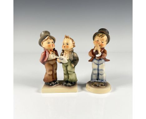 Colorful figurines in a matte finish one titled Serenade depicting a musician performing a nice tune and other is titled Duet