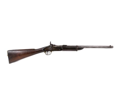 .577 Enfield carbine with Snider action. 'V.R. And Crown' to the lock, circa 1878. Sold out of service 'Crows Foot' on stock.