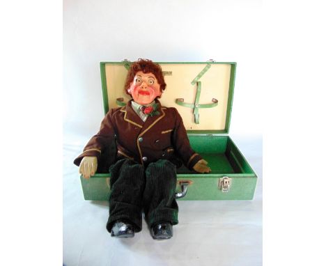 Jimmy'; a good quality early 20th century ventriloquist's doll, with complicated pole movement, shifting eyes and hinged jaw,