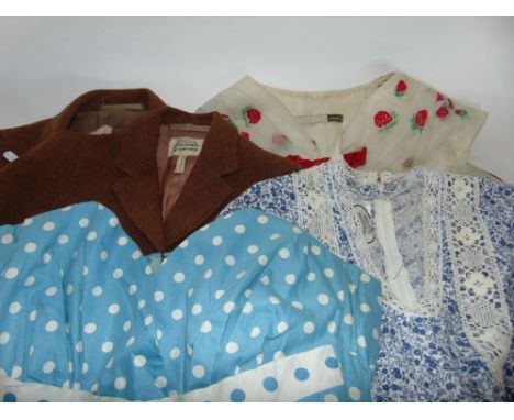 A selection of vintage clothing to include a child's brown tweed blazer and one other, label to interior Tailored for the bra