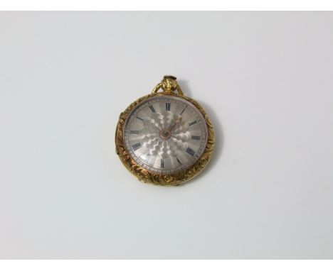 A late 19th century gold dress watch, the case with engine turned and foliated detail, the movement by Vacheron and Constanti