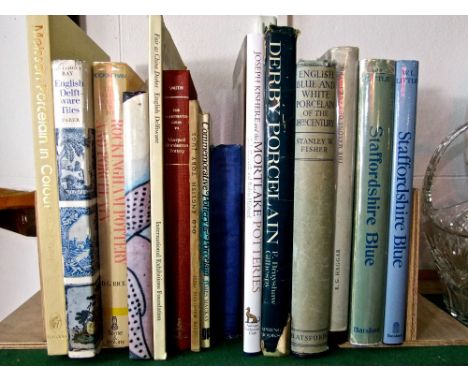 A collection of reference books relating to ceramics including English blue and white porcelain of the 18th century by Stanle