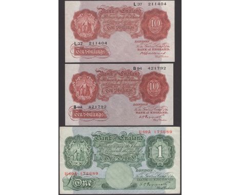 Bank of England, Basil G. Catterns, 10 Shillings, 15 July 1930, serial number L37 211404, Kenneth O. Peppiatt, 10 Shillings, 