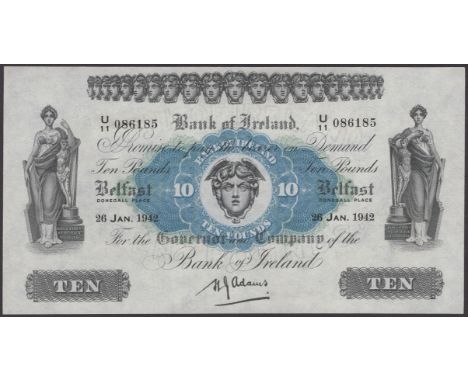 Bank of Ireland, £1, 6 May 1939, prefix B/16, £5 (2), 15 August 1935, first prefix S/12 and 1 September 1958, prefix S/24, al