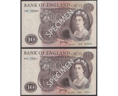 Bank of England, John B. Page, replacement £10 (2), 1971, serial numbers M06 592011 and M06 853228, first about uncirculated,