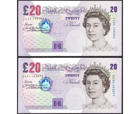Bank of England, Andrew J. Bailey, a group of notes comprising £5, prefix LB39, £10 (5), prefixes CD01, EL50, LL38, LE10 and 