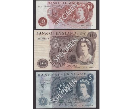 Bank of England, John S. Fforde, a small group comprising replacement 10 Shillings, 1967, prefix M80, £1 (2), prefixes R63B a