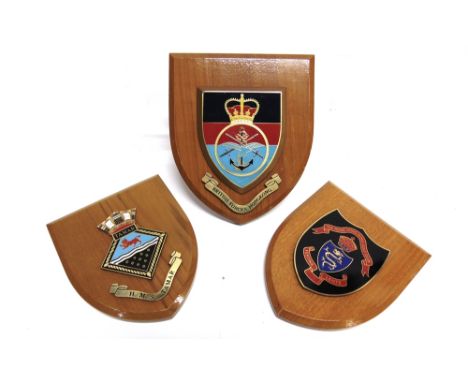 MILITARIA - SEVENTEEN REGIMENTAL &amp; OTHER SHIELDS  including those for the British Gurkhas Nepal; Royal Electrical &amp; M