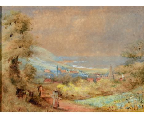 K. MAY (BRITISH, LATE 19TH / EARLY 20TH CENTURY)  'Porlock',  watercolour and gouache, signed lower left, titled lower right,