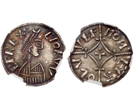 Ceolwulf II (874-880), Anglo-Saxon. Kings of Mercia. Silver Penny, 1.35g, moneyer Oswulf. Diademed and draped bust right; CIO