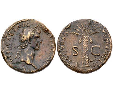 Nerva. Æ Sestertius (26.44 g), AD 96-98. Rome, AD 97. IMP NERVA CAE[S AVG] P M TR P COS III P P, laureate head of Nerva right