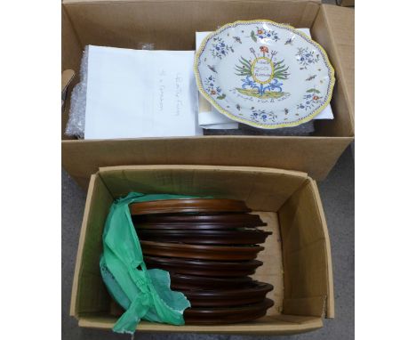 Four sets of collectors plates and a French Quimper plate **PLEASE NOTE THIS LOT IS NOT ELIGIBLE FOR IN-HOUSE POSTING AND PAC
