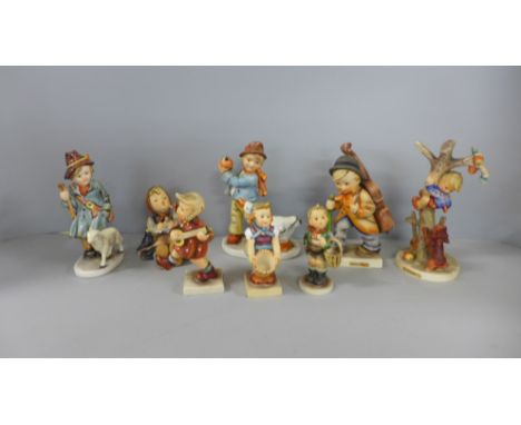 Seven Goebel figures and one Friedel figure 