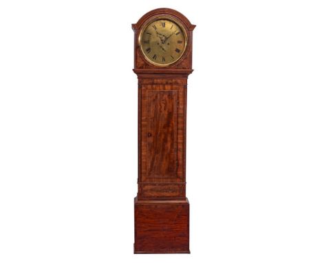 Mitchell and Son, a mahogany longcase clock: the eight-day duration movement striking the hours on a bell, the fourteen-inch 