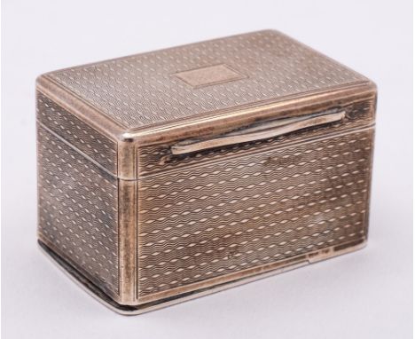 A William IV silver nutmeg grater, maker Charles Rawlings &amp; William Summers, London, 1834: of rectangular outline with en