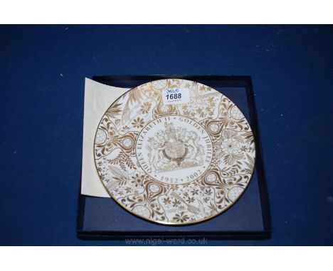A Royal Worcester Golden Jubilee plate