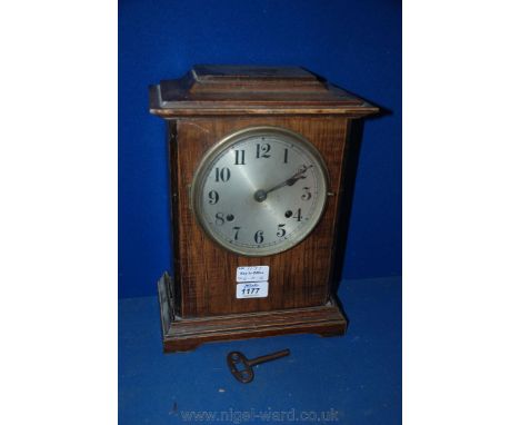 A Mantel Clock with hour striker (key inside).