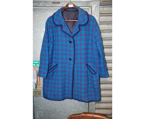 A hand woven Welsh wool Coat, large.