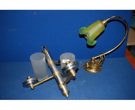 A Brass Desk Lamp and another lamp