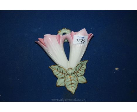 A scarce Grainger's Worcester lily form wall pocket (chipped) ONLY