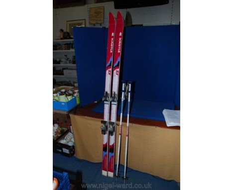 A pair of "Kastle SX Action HMW RX12" Skis with comprehensive labelling including: Digital System, Ceramic Carbon Fibreglass 