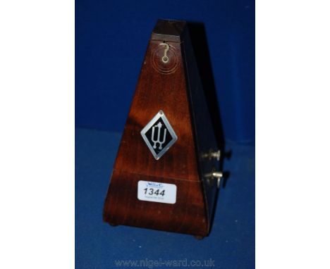 A Mahogany German Metronome by Witter