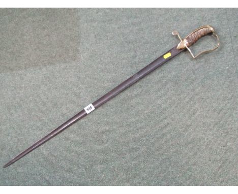 MARITIME, 19th Century Naval officer's sword (no scabbard), 75cm blade length 