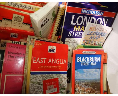 Box of mixed maps to include RAC and Ordnance Survey. Not available for in-house P&amp;P 
