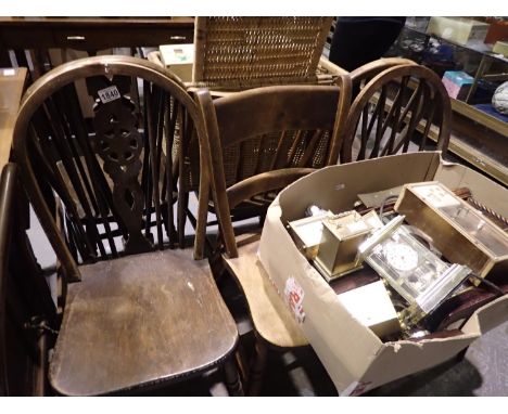 Five chairs including Elm and Ercol. Not available for in-house P&amp;P 