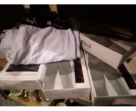 Five packs of new Pringle mens boxers, size XL. P&amp;P Group 1 (£14+VAT for the first lot and £1+VAT for subsequent lots) 