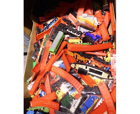 Box of Thomas The Tank Engine and Matchbox toys. Not available for in-house P&amp;P 