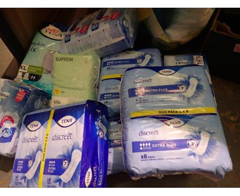 Quantity of Tena Comfort pads and five Proskin Fixation pants, size XL. P&amp;P Group 1 (£14+VAT for the first lot and £1+VAT