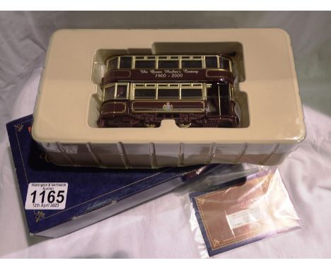 Boxed Corgi Queen Mothers century tram, 1900-2000. P&amp;P Group 2 (£18+VAT for the first lot and £3+VAT for subsequent lots)