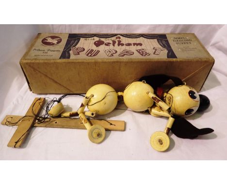 Boxed Pelham dog Puppet. P&amp;P Group 2 (£18+VAT for the first lot and £3+VAT for subsequent lots) 