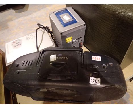 JMB digital CD/cassette recorder and a Venturer CD player. All electrical items in this lot have been PAT tested for safety a
