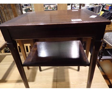 Legate Furniture 20th century mahogany lamp table, 45 x 35 x 61 cm H, with a further table (2). Not available for in-house P&