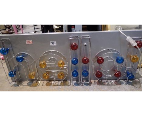 Coloured illuminating sign, Hello, 30 x 90 cm. All electrical items in this lot have been PAT tested for safety and have pass