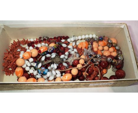 Mixed necklaces to include Victorian bead examples. P&amp;P Group 1 (£14+VAT for the first lot and £1+VAT for subsequent lots