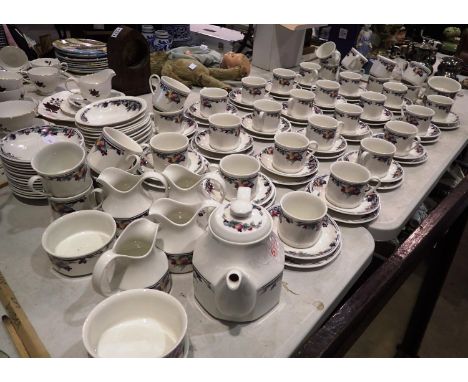 Substantial Royal Doulton dinner and tea service in the Autumn Glory pattern. Not available for in-house P&amp;P 