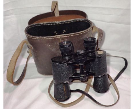 Pair of French cased binoculars. P&amp;P Group 2 (£18+VAT for the first lot and £3+VAT for subsequent lots) 