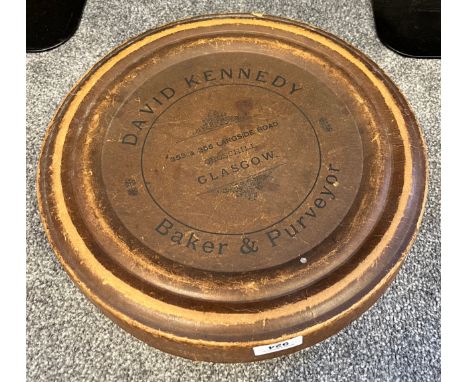 Antique/ vintage David Kennedy Baker &amp; Purveyor- Glasgow storage box. [36cm in diameter] 