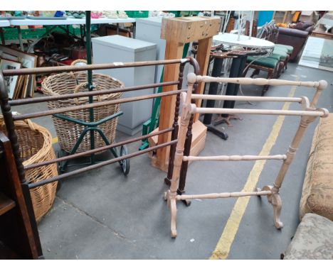 2 vintage clothes rails includes antique pine 
