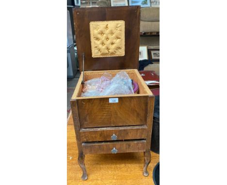 1930s Vintage sewing box with contents 