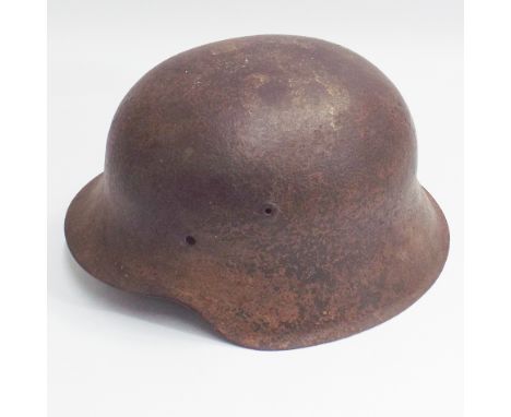 Old German war time steel helmet